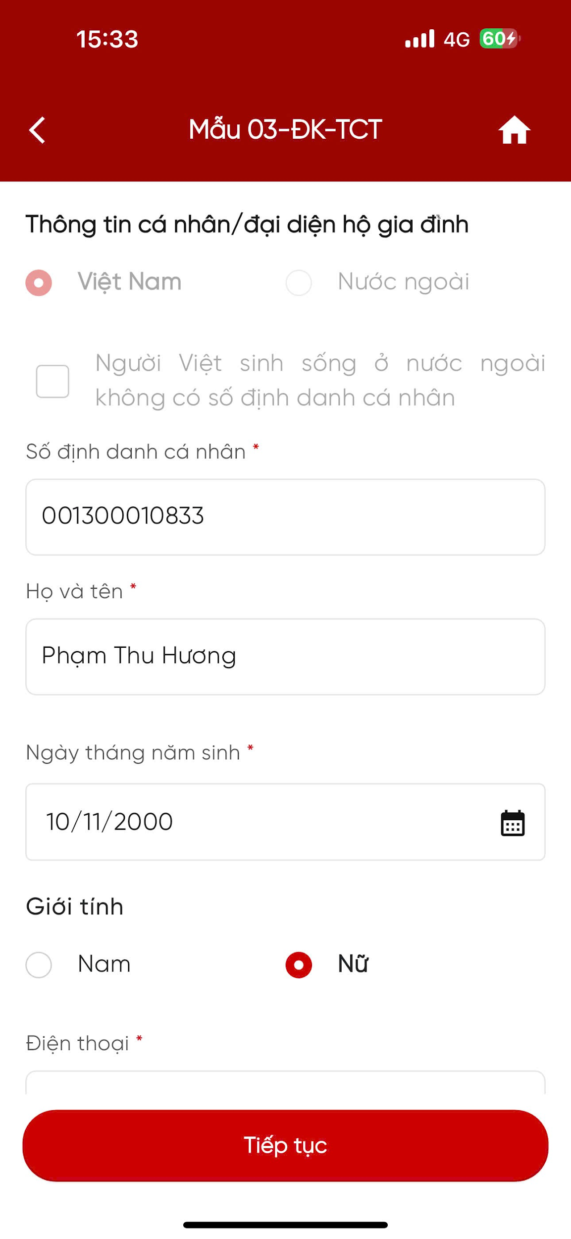 Tiếp tục