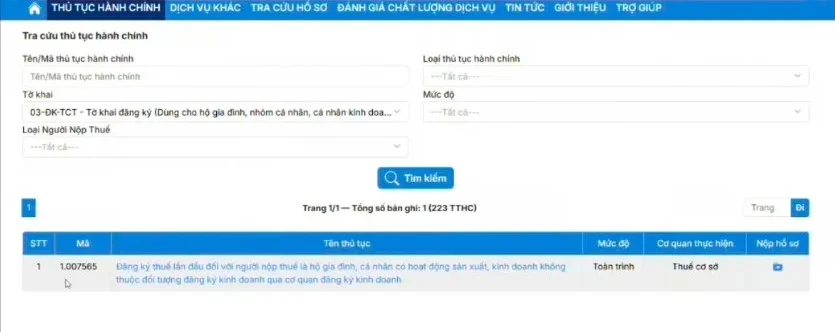 Thủ tục hành chính