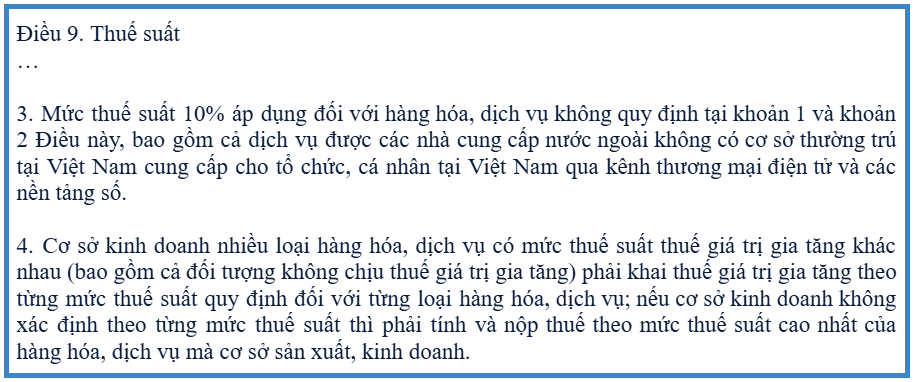 Quy định về thuế GTGT