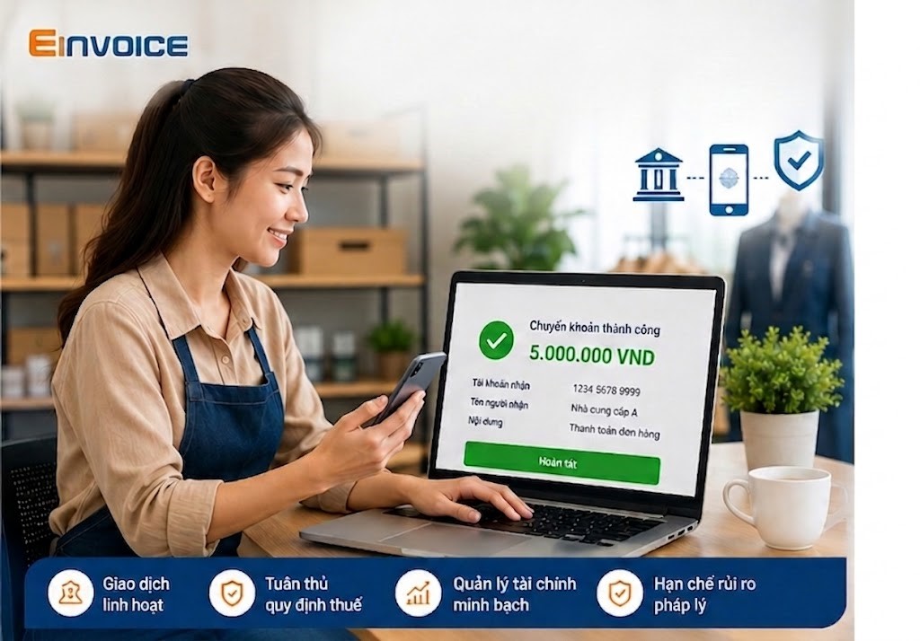 Chuyển tiền với tài khoản hộ kinh doanh