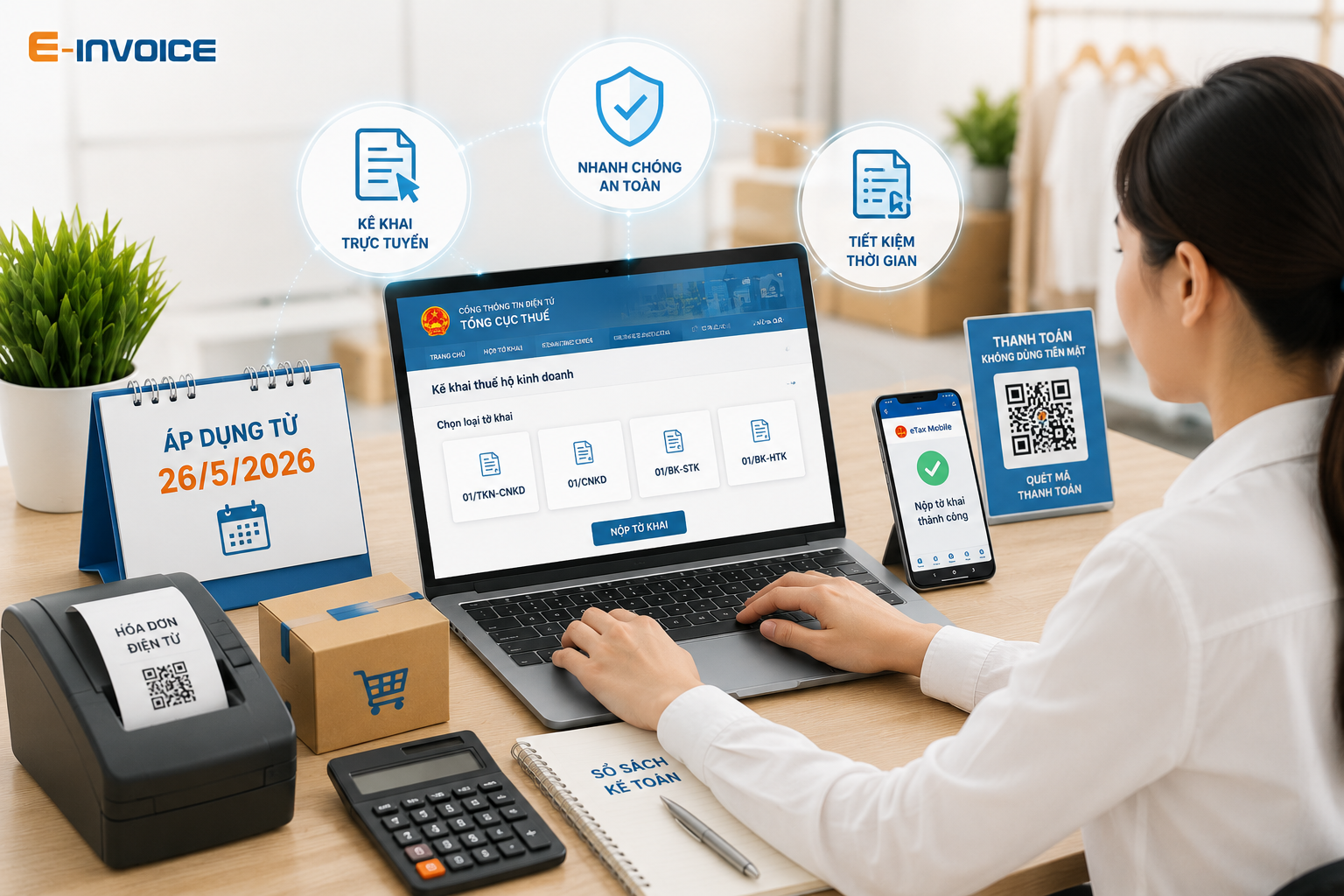 Hướng dẫn hộ kinh doanh kê khai thuế