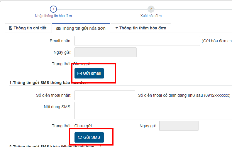 Gửi hóa đơn