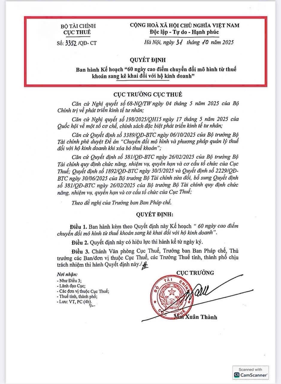 Xóa bỏ thuế khoán