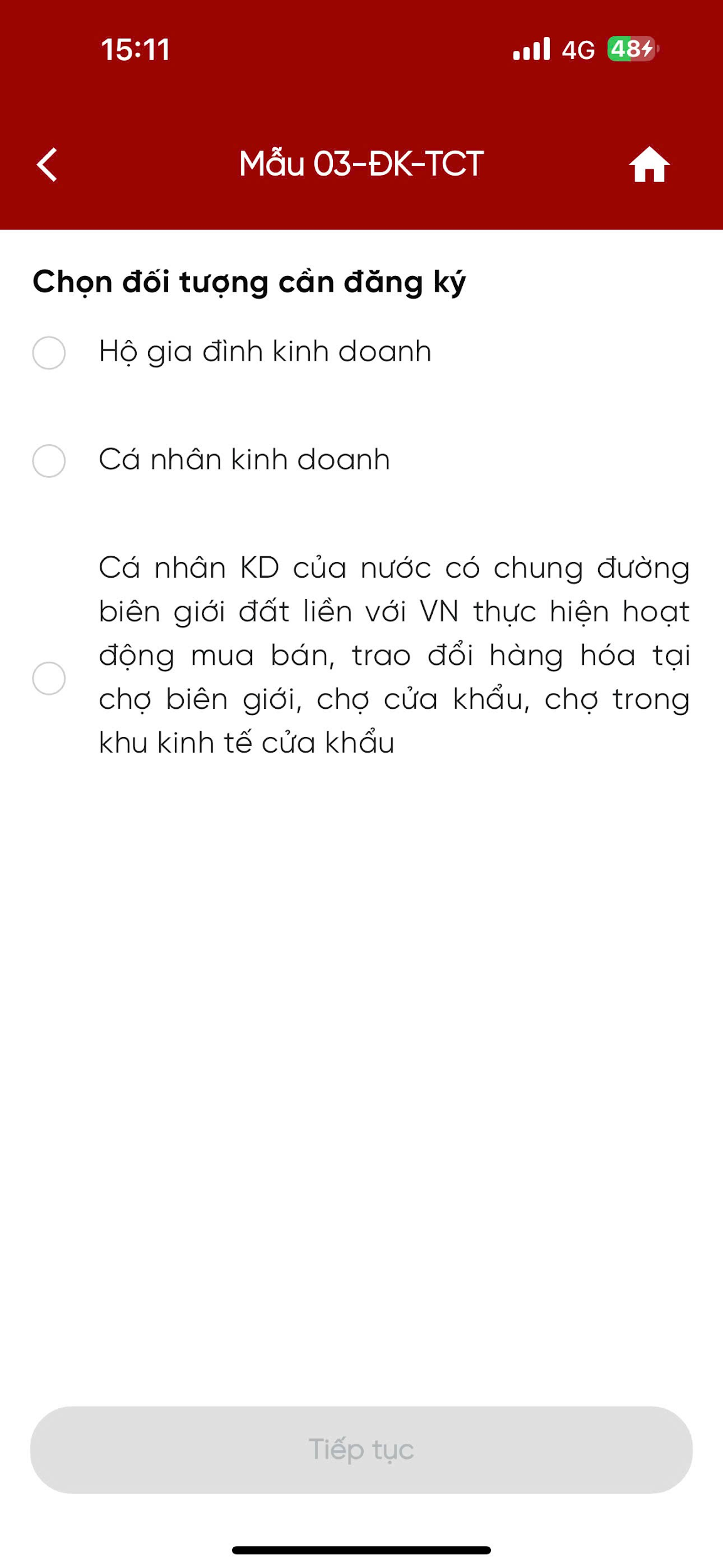 Đối tượng đăng ký