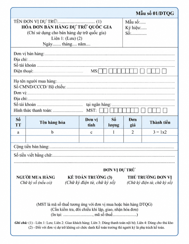 Mẫu hóa đơn