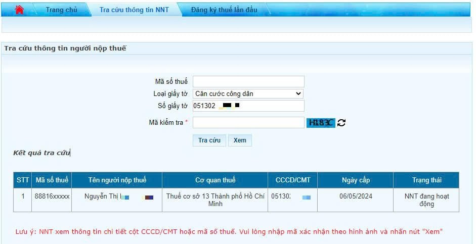 Sử dụng cccd