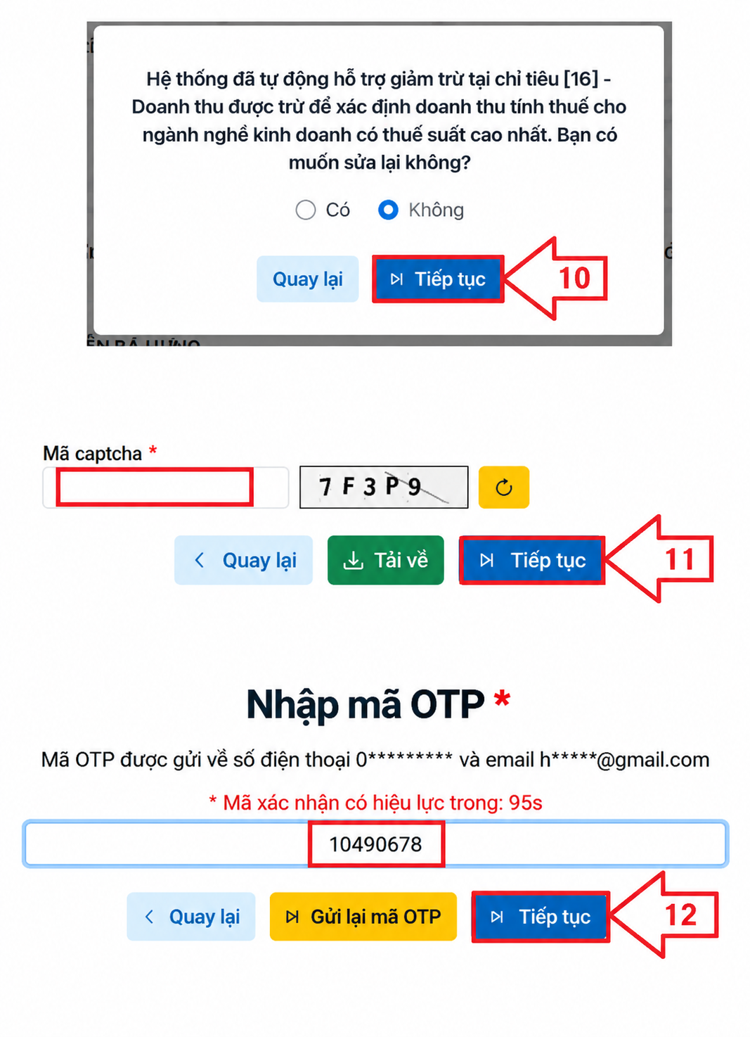 Nhập mã xác thực