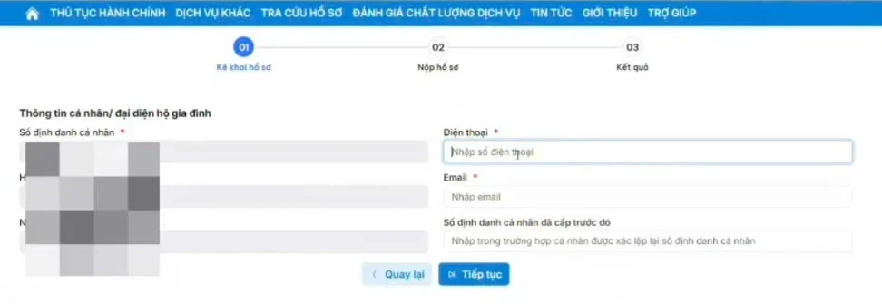 Thông tin người nộp thuế