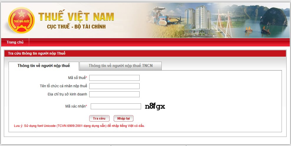 Tra cứu thông tin thuế