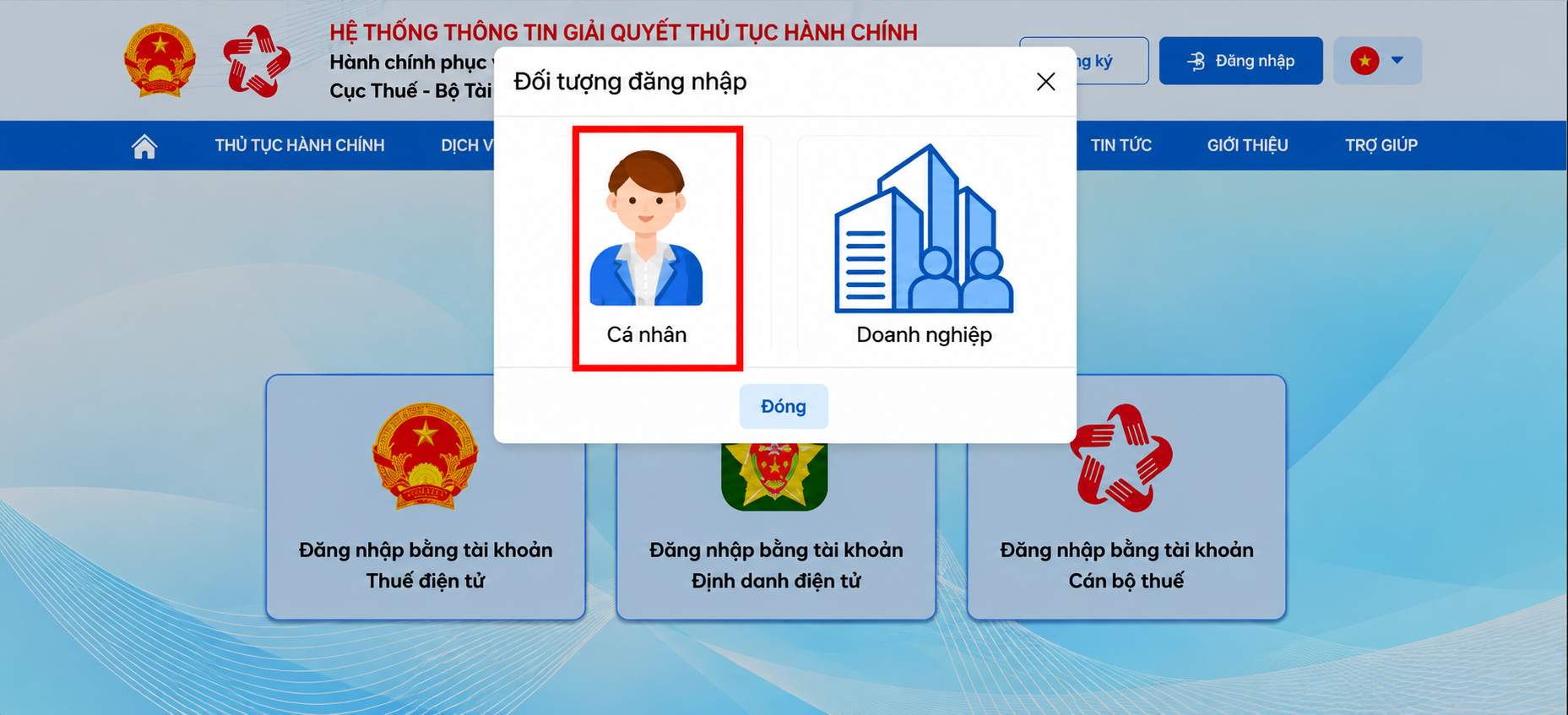 Chọn cá nhân