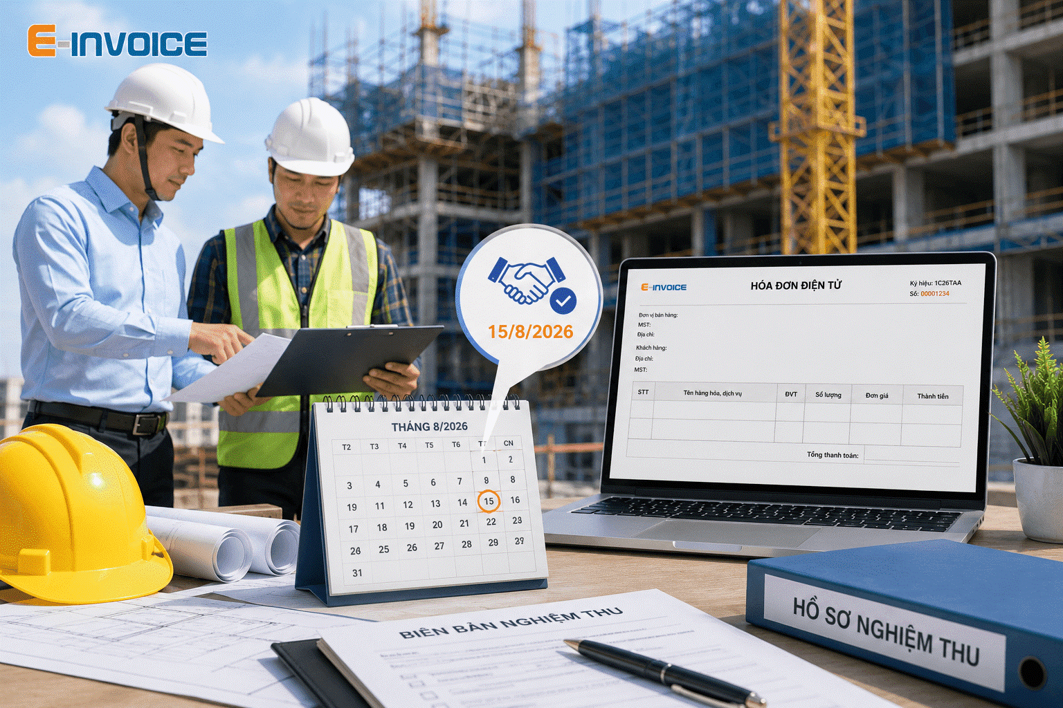 hóa đơn lĩnh vực xây dựng