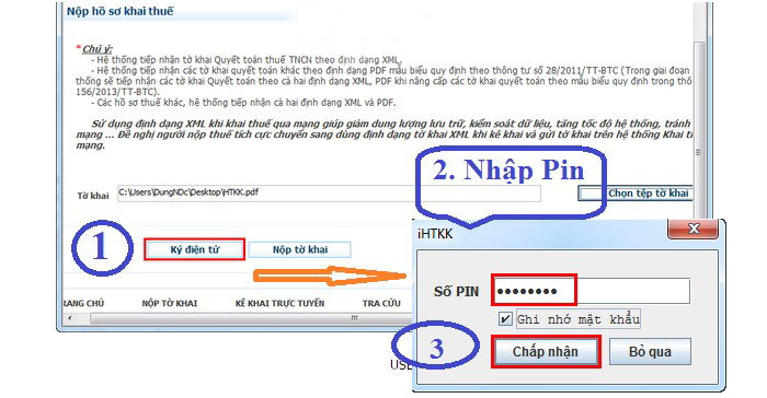 Nhập mã số PIN