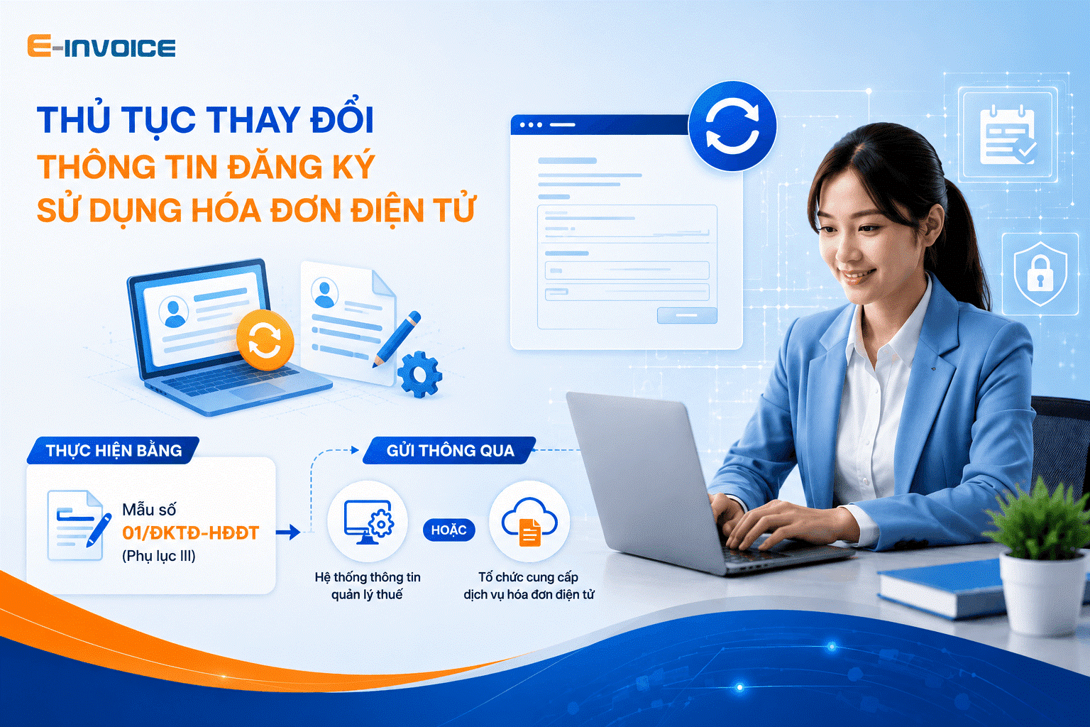 Thay đổi thông tin sử dụng hóa đơn điện tử