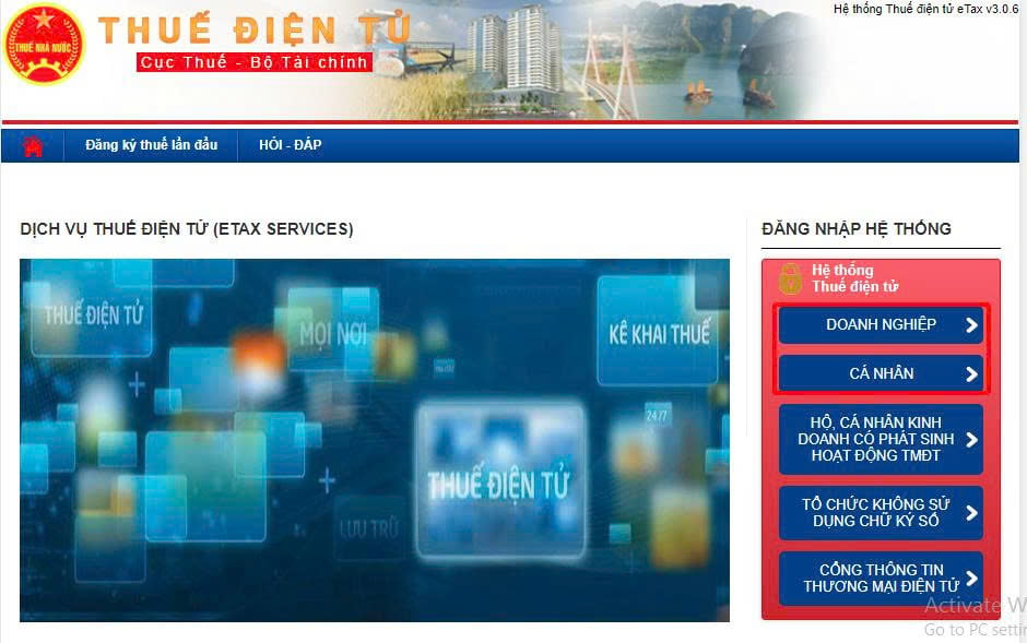 Cá nhân nộp thuế