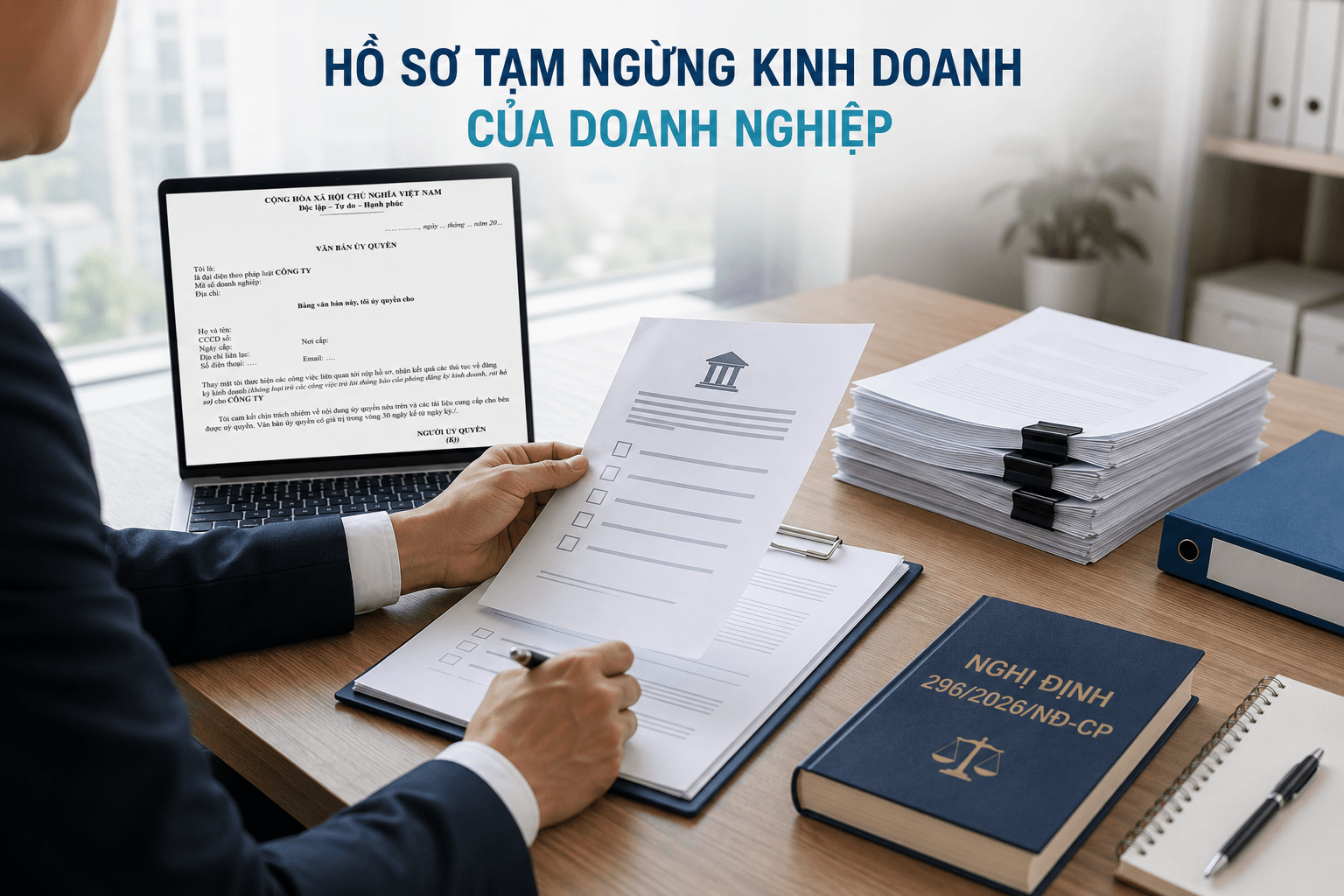 Chuẩn bị hồ sơ tạm ngừng kinh doanh