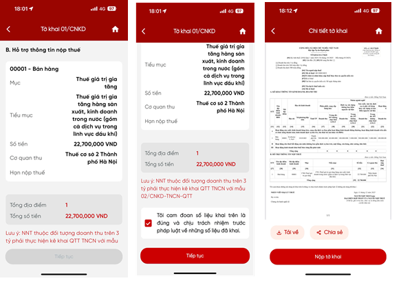 Thôn tin nộp thuế