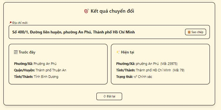 Kết quả tra cứu