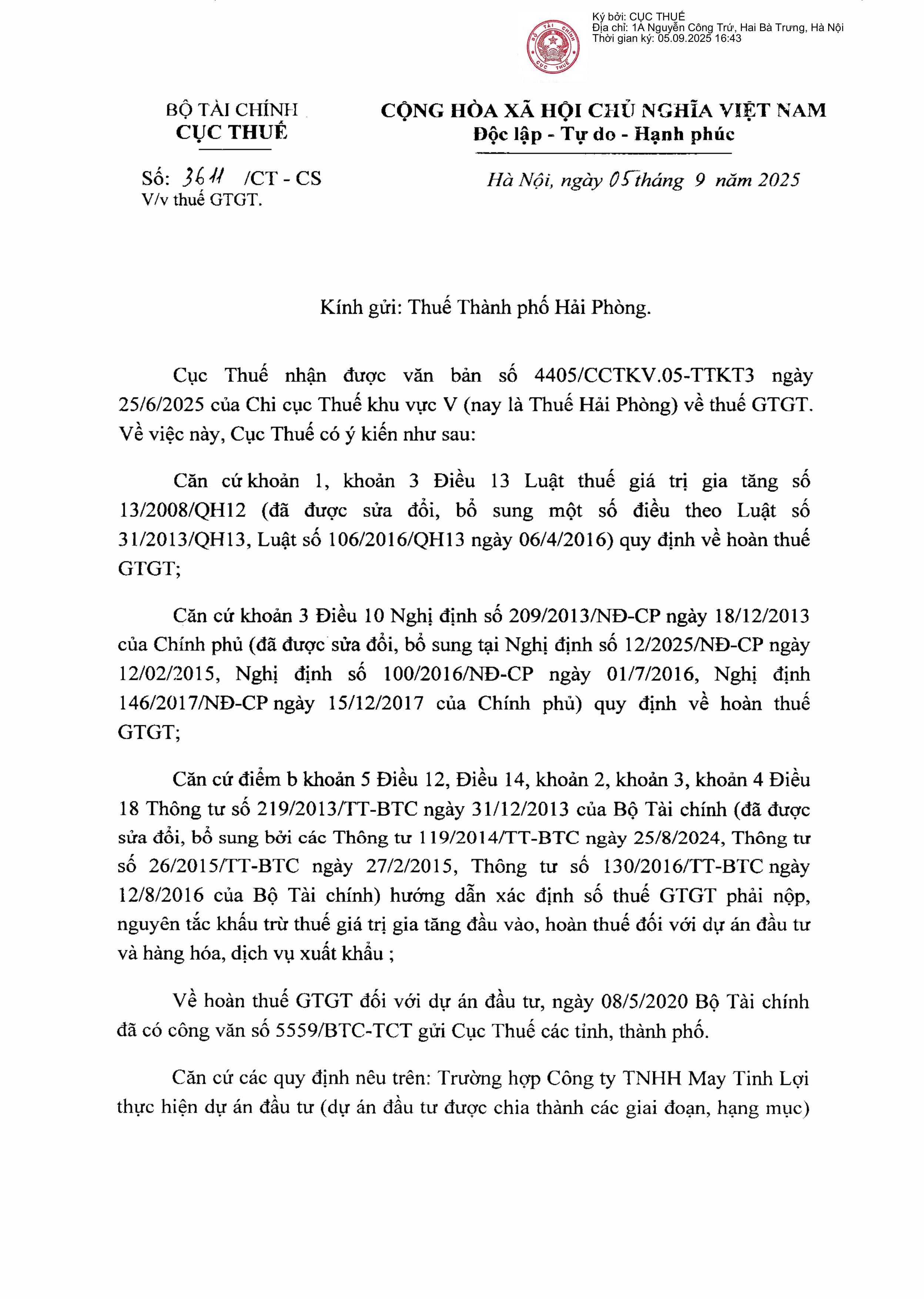 Công văn hướng dẫn