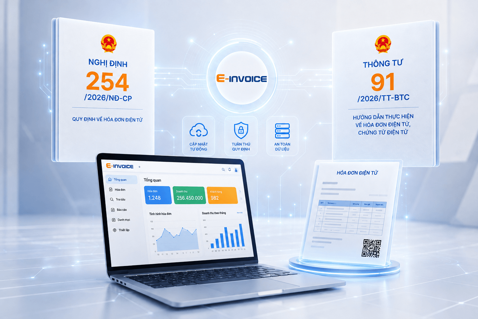 Einvoice đáp ứng quy định mới nhất về hóa đơn điện tử