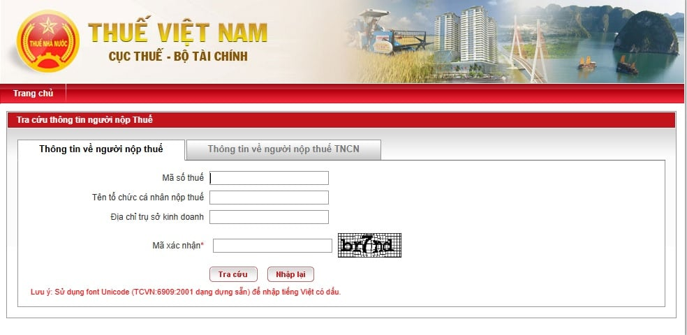 Website Cục Thuế