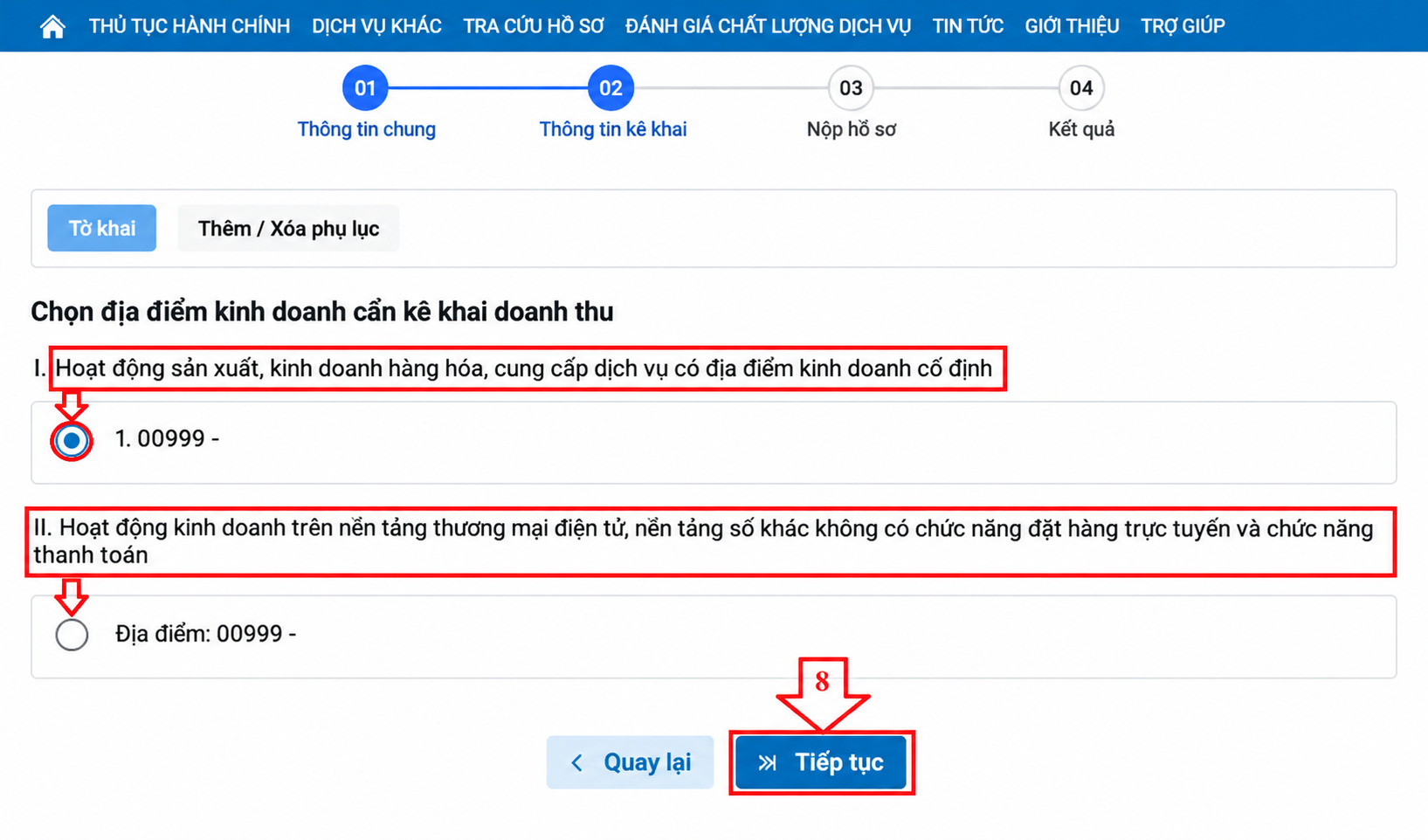 Địa điểm kinh doanh