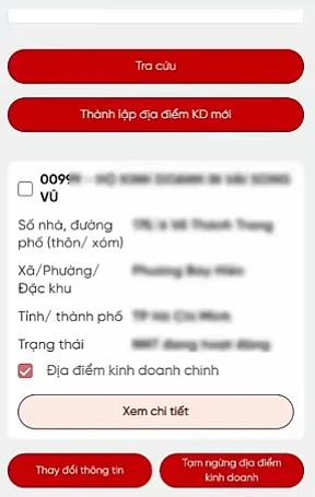 Mã địa điểm kinh doanh