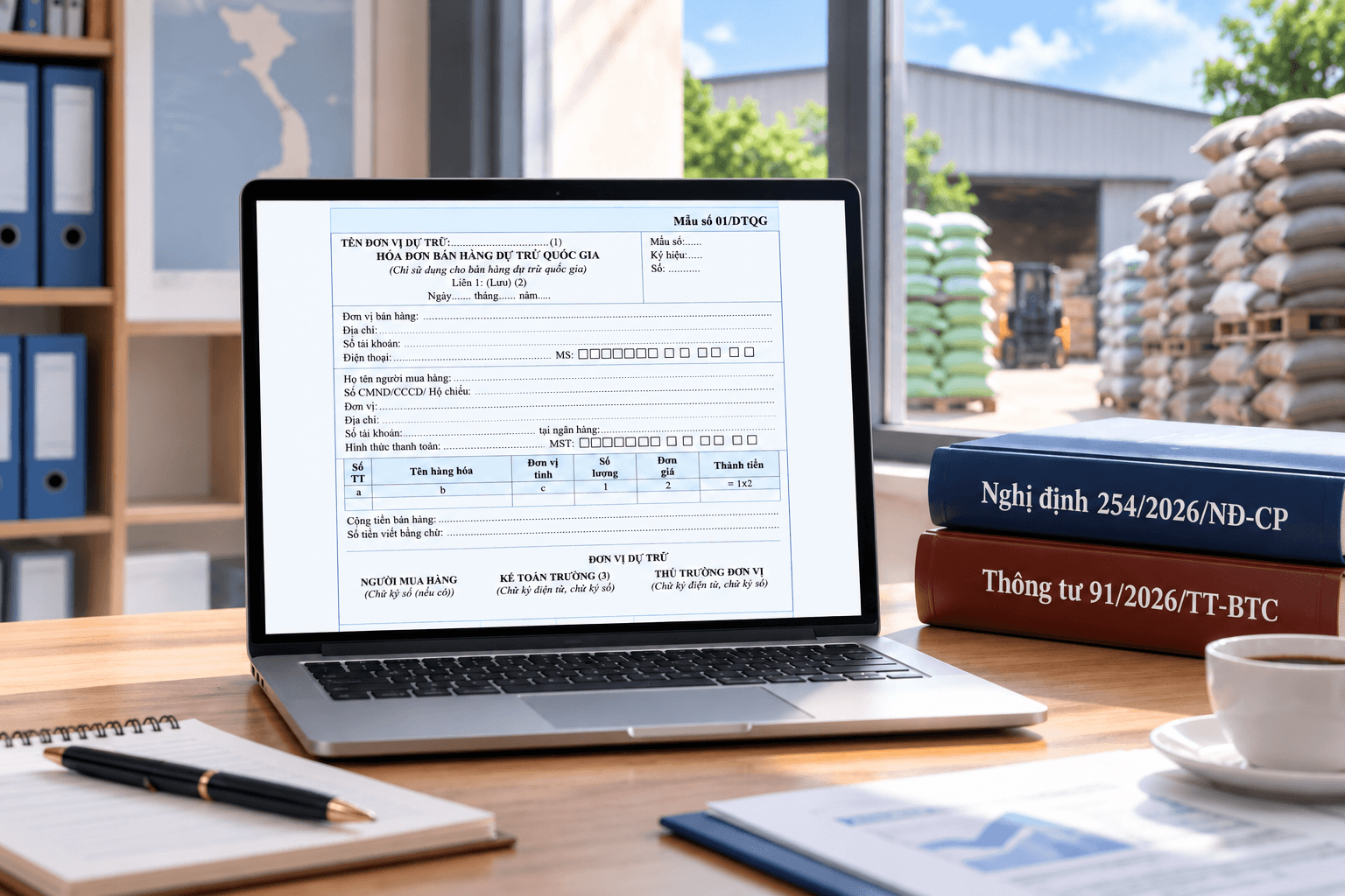 Hóa đơn bán hàng dự trữ quốc gia