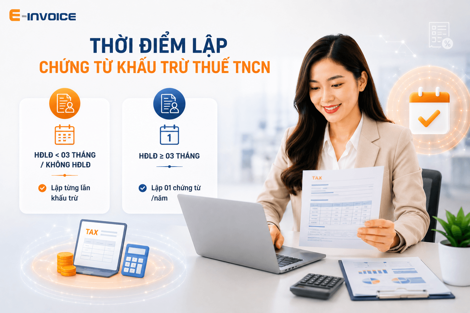 Chứng từ khấu trừ thuế TNCN điện tử lập khi nào?