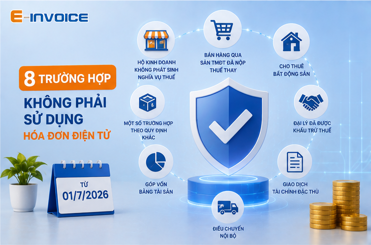 Trường hợp không phải sử dụng hóa đơn điện tử