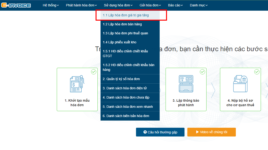 Lập hóa đơn