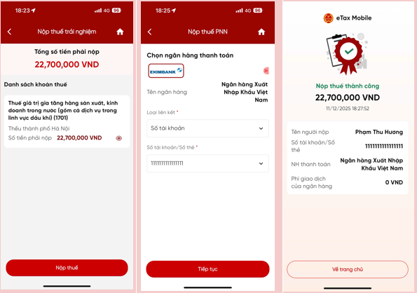 Hoàn thành nộp thuế