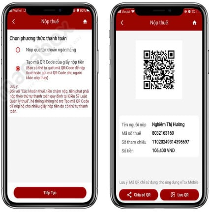 Lưu và chia sẻ thông qua mã QR