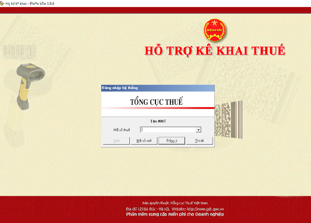 Đăng nhập phần mềm HTKK của Tổng cục thuế