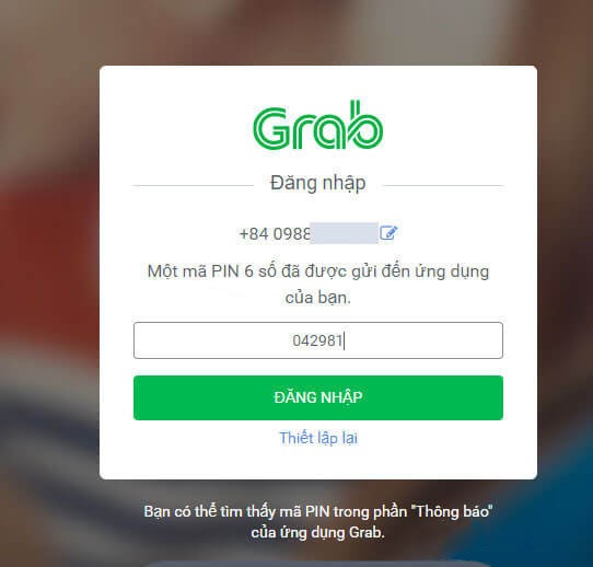 Nhập mã PIN để hoàn tất đăng nhập.