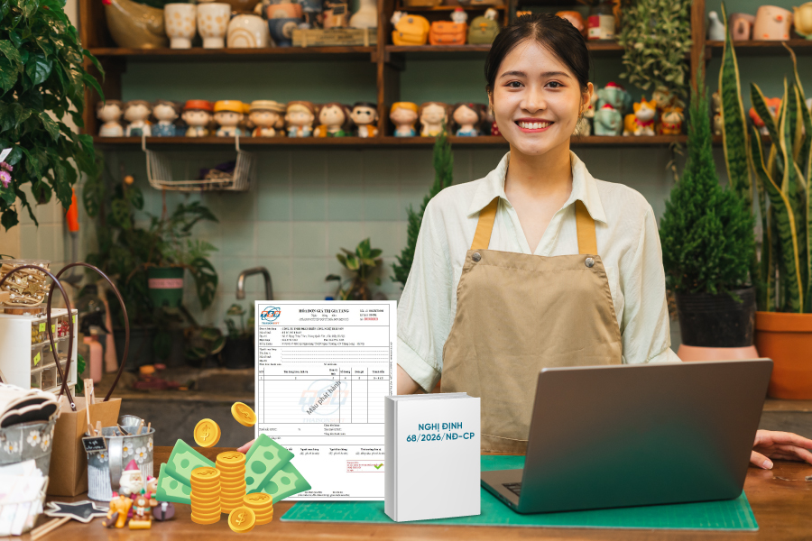 Nghị định 68/2026/NĐ-CP: Hộ kinh doanh doanh thu từ 1 tỷ đồng phải dùng hóa đơn điện tử