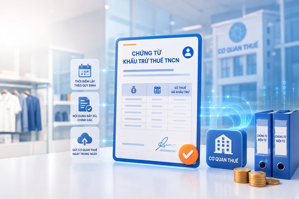 Tổng hợp quy định về chứng từ khấu trừ thuế TNCN điện tử hộ kinh doanh, cá nhân kinh doanh cần biết từ 01/7/2026