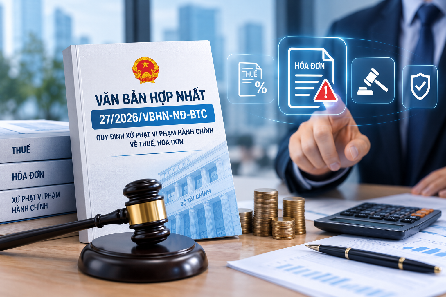 Văn bản hợp nhất 27/2026/VBHN-NĐ-BTC: Quy định xử phạt vi phạm hành chính về thuế, hóa đơn