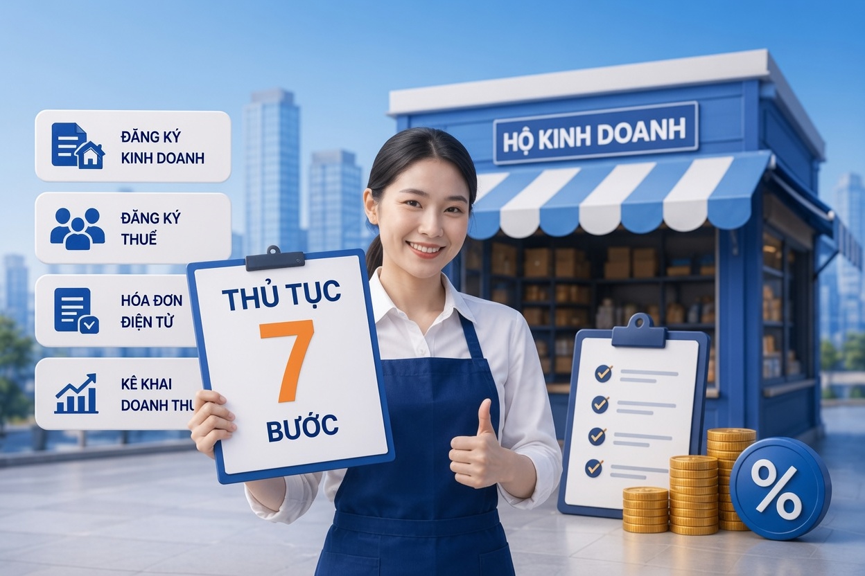 07 thủ tục hộ kinh doanh mới thành lập năm 2026 cần thực hiện để tránh vi phạm quy định