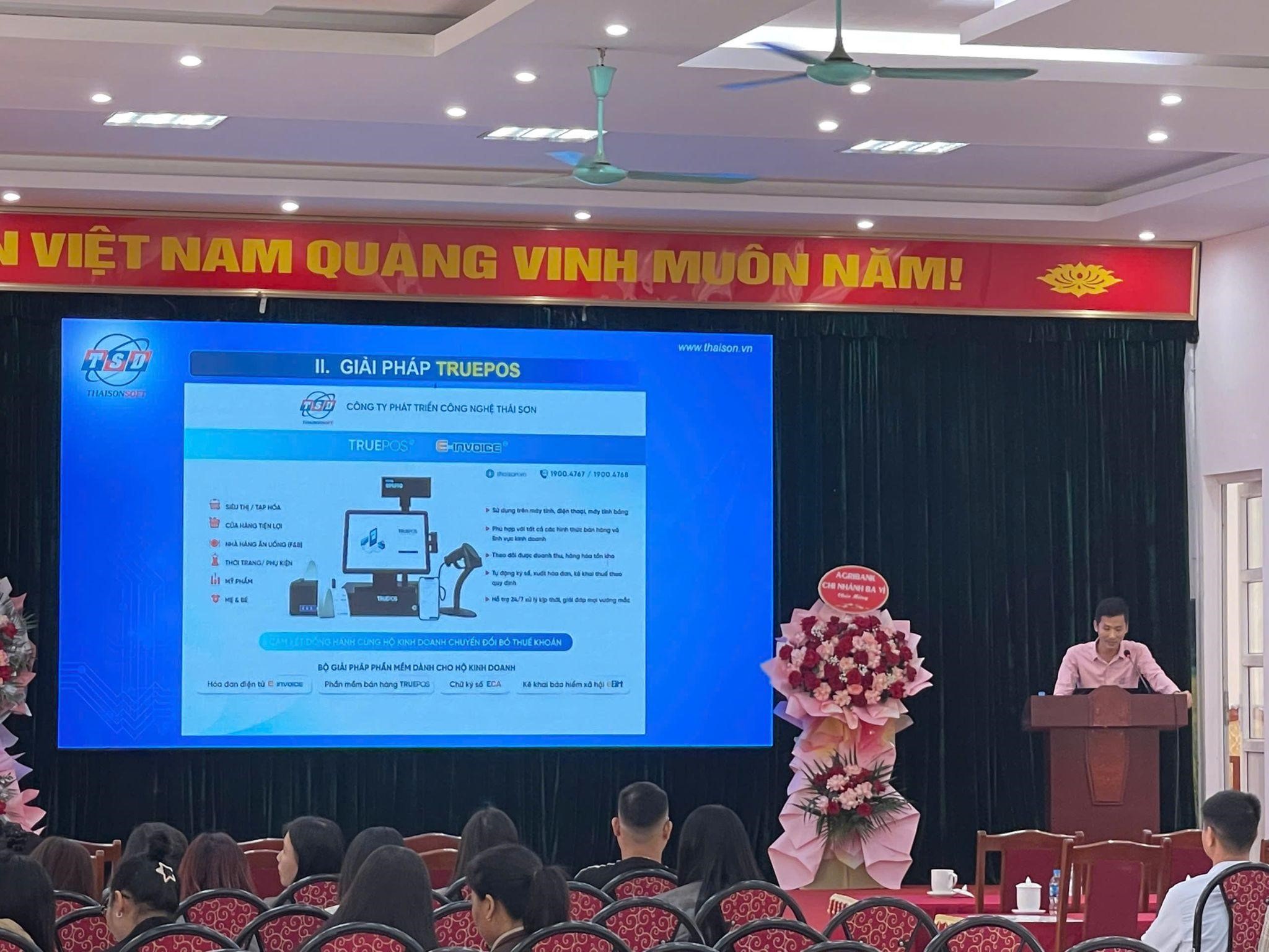 Thái Sơn đồng hành cùng hộ kinh doanh Ba Vì trong cao điểm chuyển đổi sang mô hình kê khai thuế