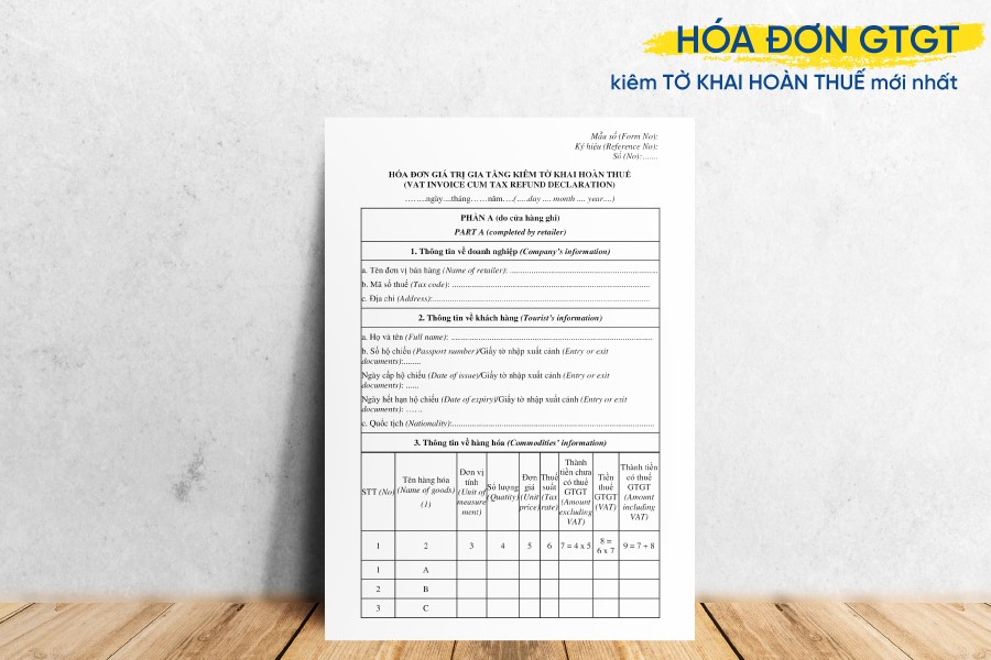 Hướng dẫn ghi hóa đơn GTGT kiêm tờ khai hoàn thuế mới nhất theo Thông tư 32