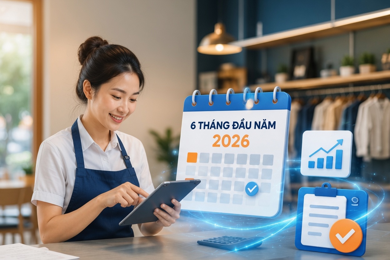 Hướng dẫn hộ kinh doanh, cá nhân kinh doanh thông báo doanh thu 6 tháng đầu năm 2026