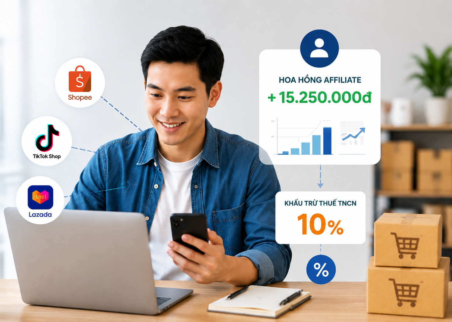 Cá nhân làm affiliate phải nộp thuế thế nào? Quy định mới về thuế với thu nhập tiếp thị liên kết