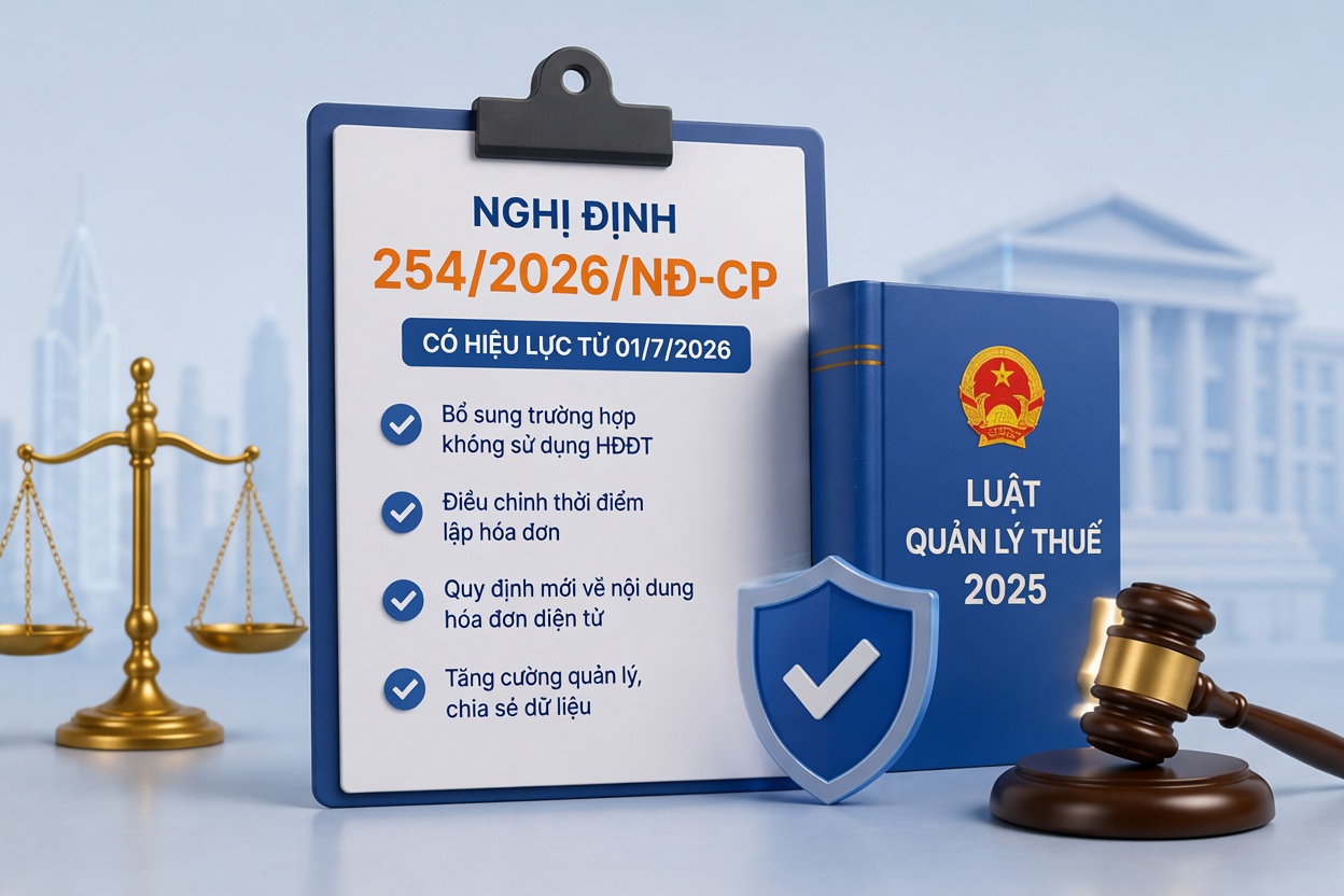 8 điểm mới của Nghị định 254/2026/NĐ-CP về hóa đơn điện tử có hiệu lực từ 01/07/2026