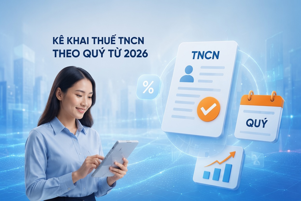 Cục Thuế hướng dẫn kê khai thuế TNCN từ tiền lương, tiền công theo quý từ năm 2026