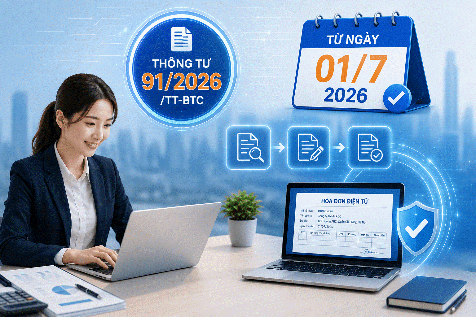 Hướng dẫn xử lý hóa đơn điện tử lập sai từ 01/7/2026 theo Thông tư 91/2026/TT-BTC